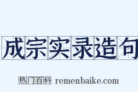 成宗实录造句是什么意思的图片